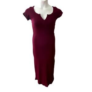 CAPELLA, SIZE L, BURGUNDY MAXI DRESS